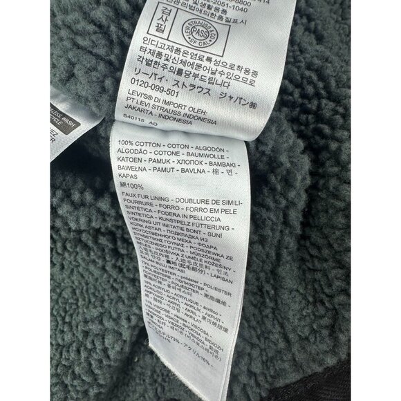 Levi’s Men’s Sz XL Sherpa Denim Trucker Jacket Black Duvall 16365-0054 - Picture 6 of 8